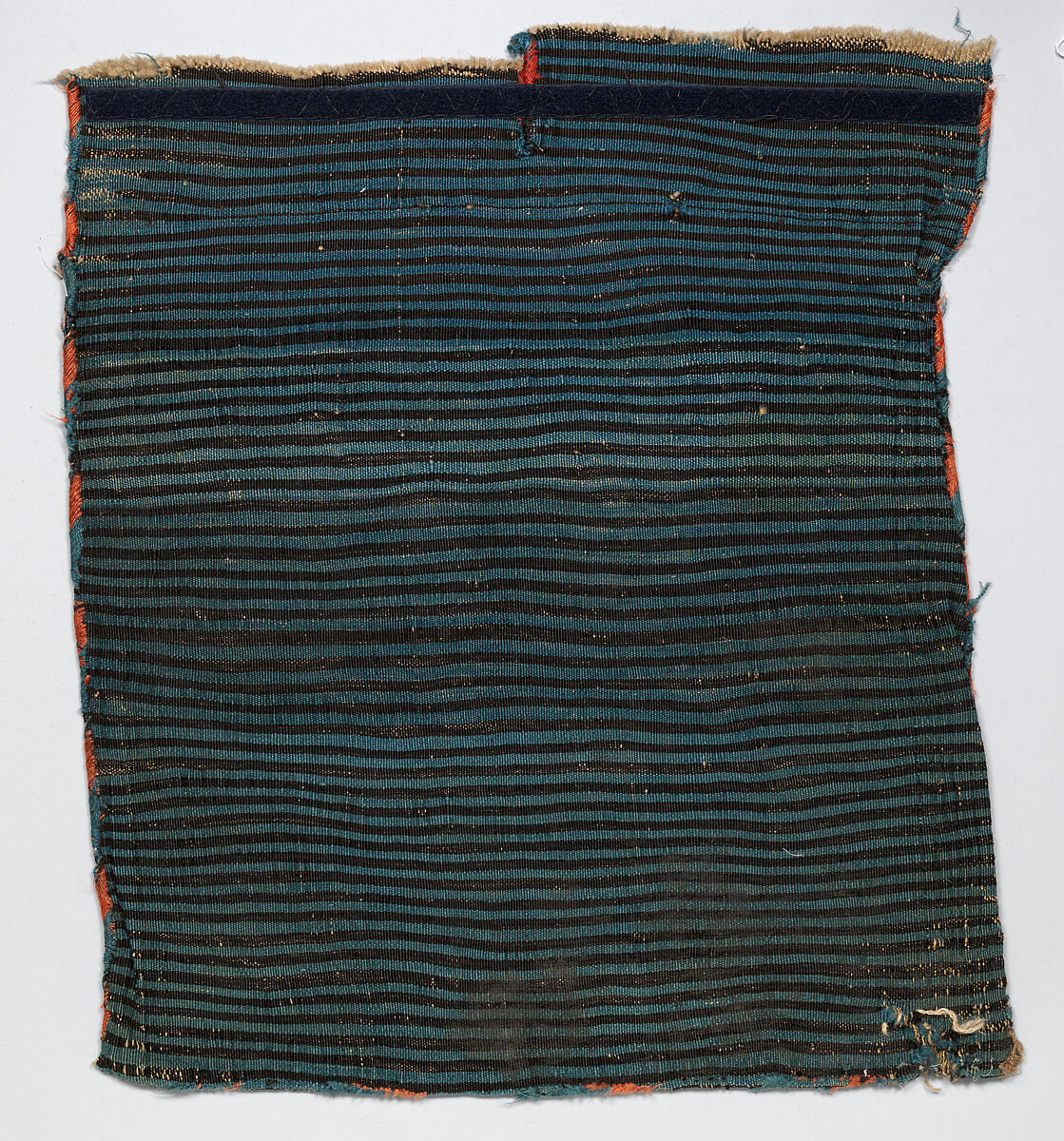 Face of half a Double Saddle Bag (Khorjin), Wool (warp, ground weft, and sumak weft); sumak extra-weft wrapping (front); weft-faced plain weave (back)