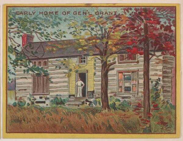 Early Home of Gen'l Grant, collector card from the Famous Buildings series (D30), issued by the Weber Baking Company, Issued by Weber Baking Company, Commercial color lithograph 