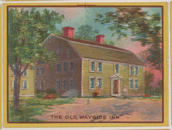 The Old Wayside Inn, collector card from the Famous Buildings series (D30), issued by the Weber Baking Company, Issued by Weber Baking Company, Commercial color lithograph 