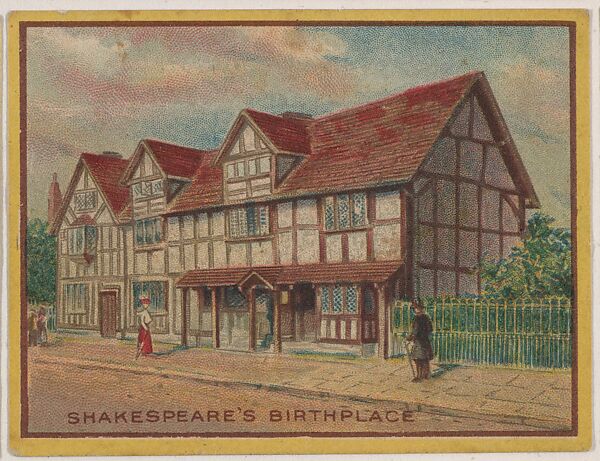 Shakespeare's Birthplace, collector card from the Famous Buildings series (D30), issued by the Weber Baking Company, Issued by Weber Baking Company, Commercial color lithograph 