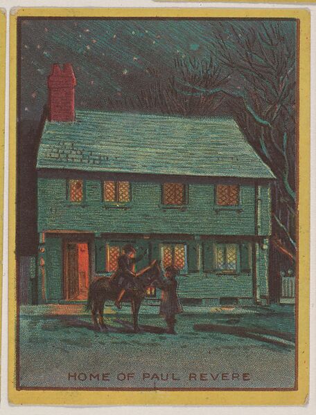 Home of Paul Revere, collector card from the Famous Buildings series (D30), issued by the Weber Baking Company, Issued by Weber Baking Company, Commercial color lithograph 
