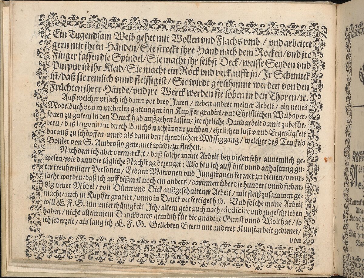 Newes Modelbuch in Kupffer (Page, 3v), Johann Sibmacher (German, active 1590–1611), Woodcut 