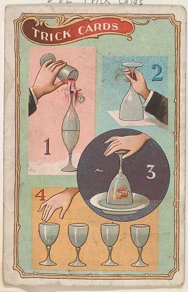 Trick Cards 1 2 3 4, collector card from the Trick Cards series (D82), issued by the Heydt Baking Company, Issued by Heydt Bakery Company, Commercial color lithograph 
