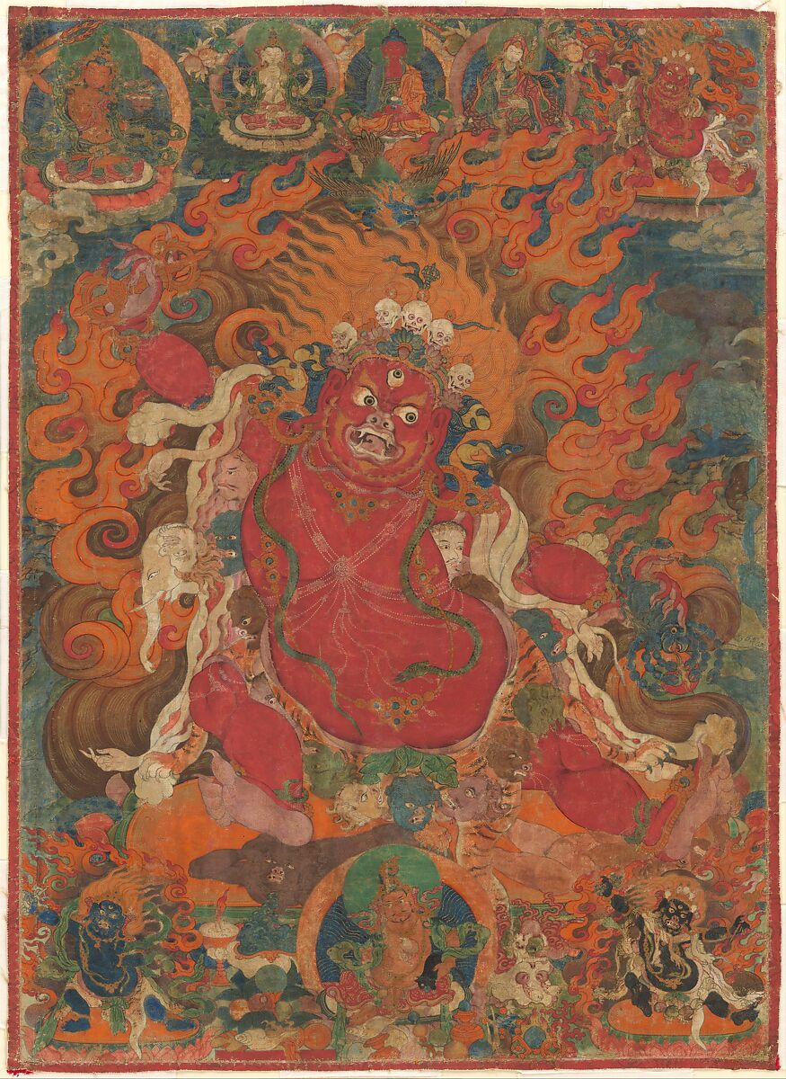 Guru Dragpo, Distemper on cotton, Tibet 