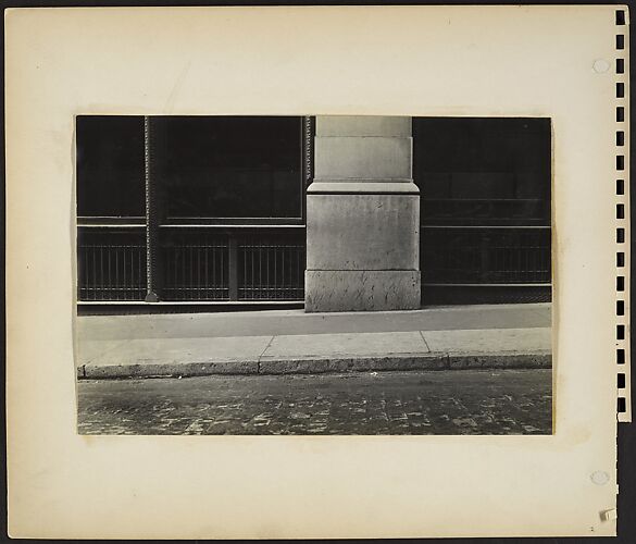 [Building Fronts, Sidewalk, and Cobblestone Paving, New York City]