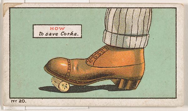 How to Save Corks, No. 20, bakery insert card from the How To Do It series (D45), issued by the Welle-Boettler Bakery Company