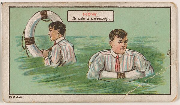 How to Use a Lifebuoy, No. 44, bakery insert card from the How To Do It series (D45), issued by the Welle-Boettler Bakery Company, Issued by Welle-Boettler Bakery Company, Commercial color lithograph 