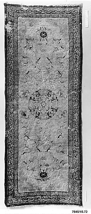 Rug, Foundation: cotton warp and weft;  wool knotting, China 