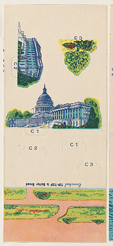 United States Capitol, bakery insert card from the Famous American Shrines series (D29), issued by the Ward Baking Company