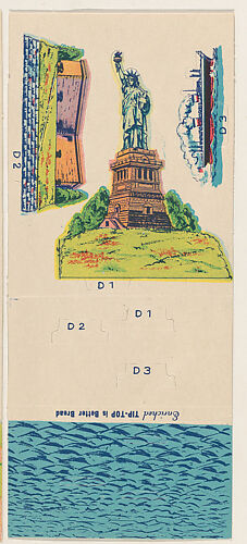 Statue of Liberty, bakery insert card from the Famous American Shrines series (D29), issued by the Ward Baking Company