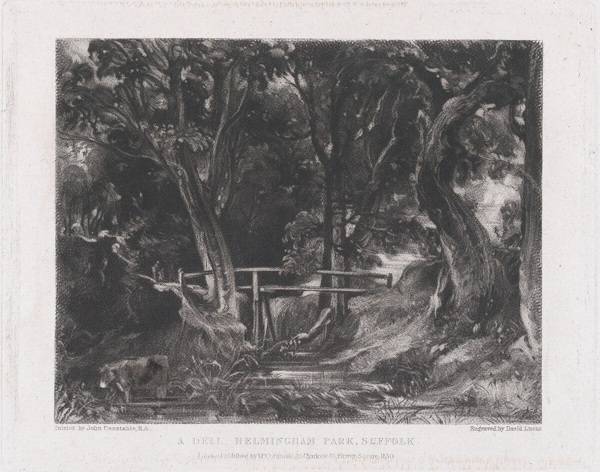 A Dell, Helmingham Park, Suffolk, David Lucas (British, Geddington Chase, Northamptonshire 1802–1881 London), Mezzotint; fourth state of five 