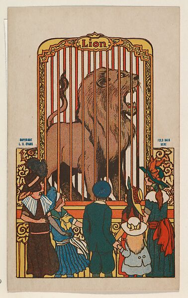 Lion, bakery insert card from the Great American Circus series (D40), issued by the City Bakery, Issued by City Bakery, Commercial color lithograph 