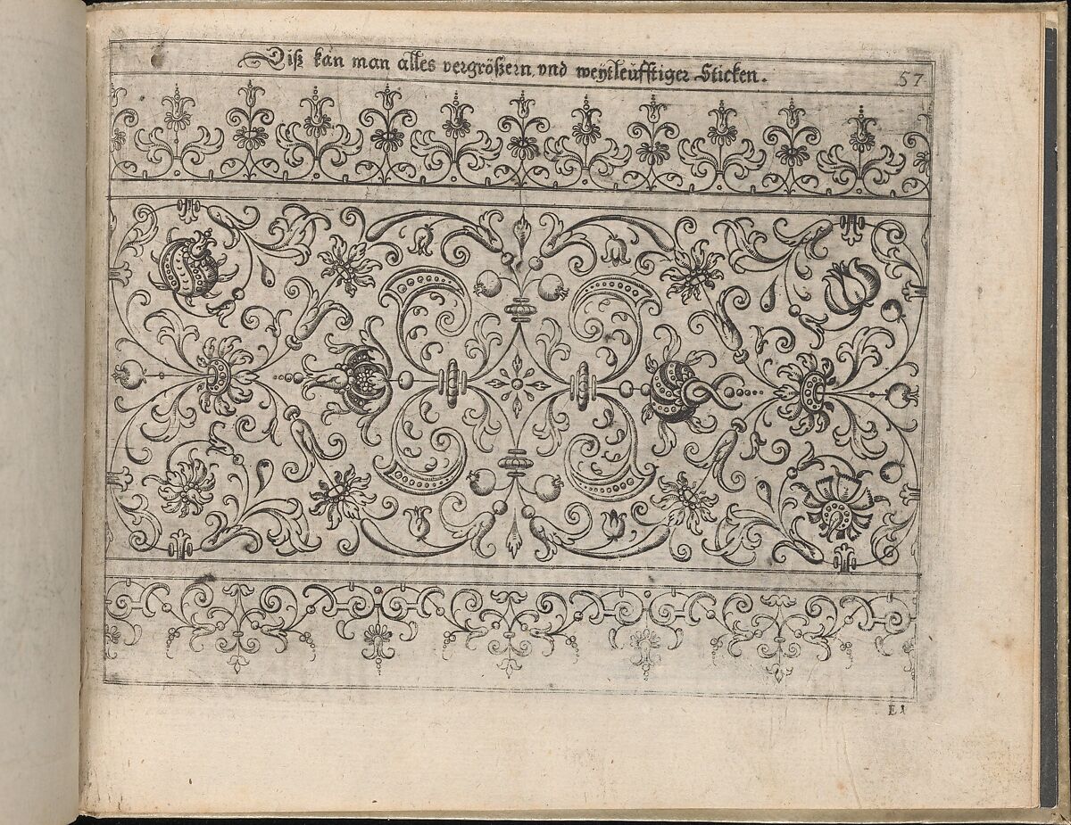 Newes Modelbuch in Kupffer  (Page 65r), Johann Sibmacher (German, active 1590–1611), Etching 
