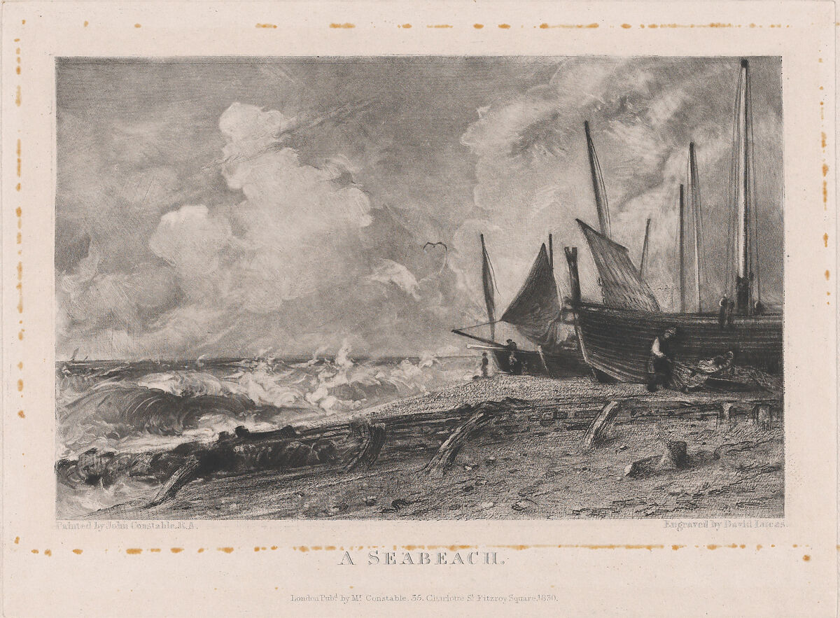 A Sea Beach, David Lucas (British, Geddington Chase, Northamptonshire 1802–1881 London), Mezzotint; third state of five 