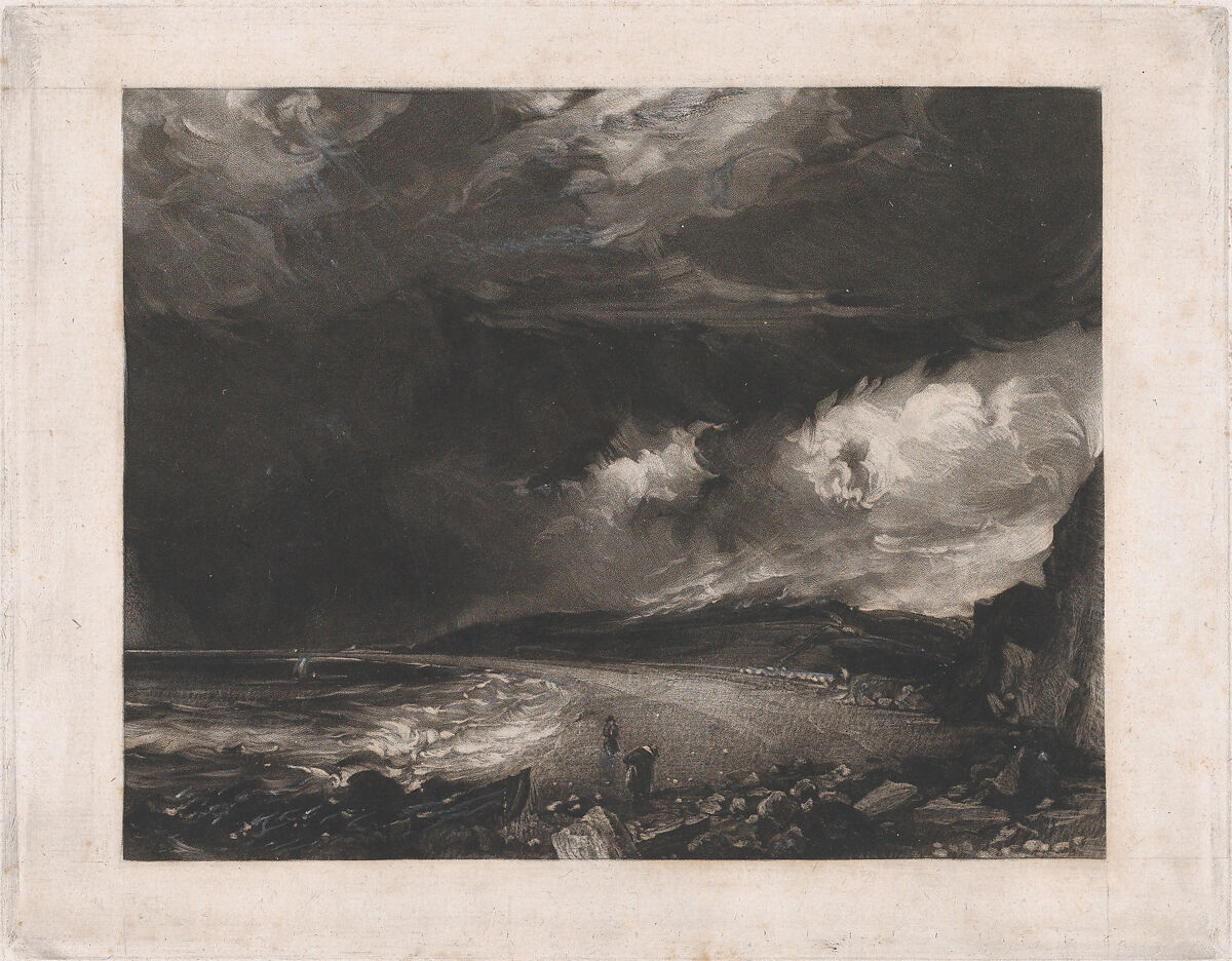 Weymouth Bay, David Lucas (British, Geddington Chase, Northamptonshire 1802–1881 London), Mezzotint touched with graphite and white chalk; proof before published state 