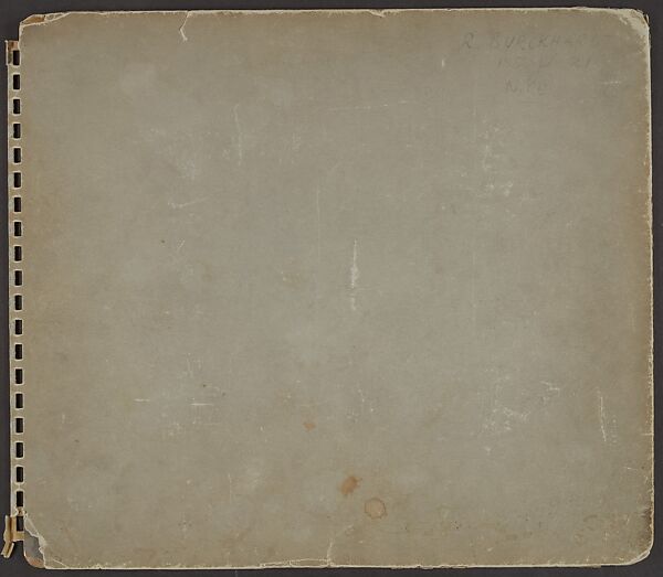[Front Cover], Rudy Burckhardt (American (born Switzerland), Basel 1914–1999 Searsmont, Maine), Gray paper-covered boards 