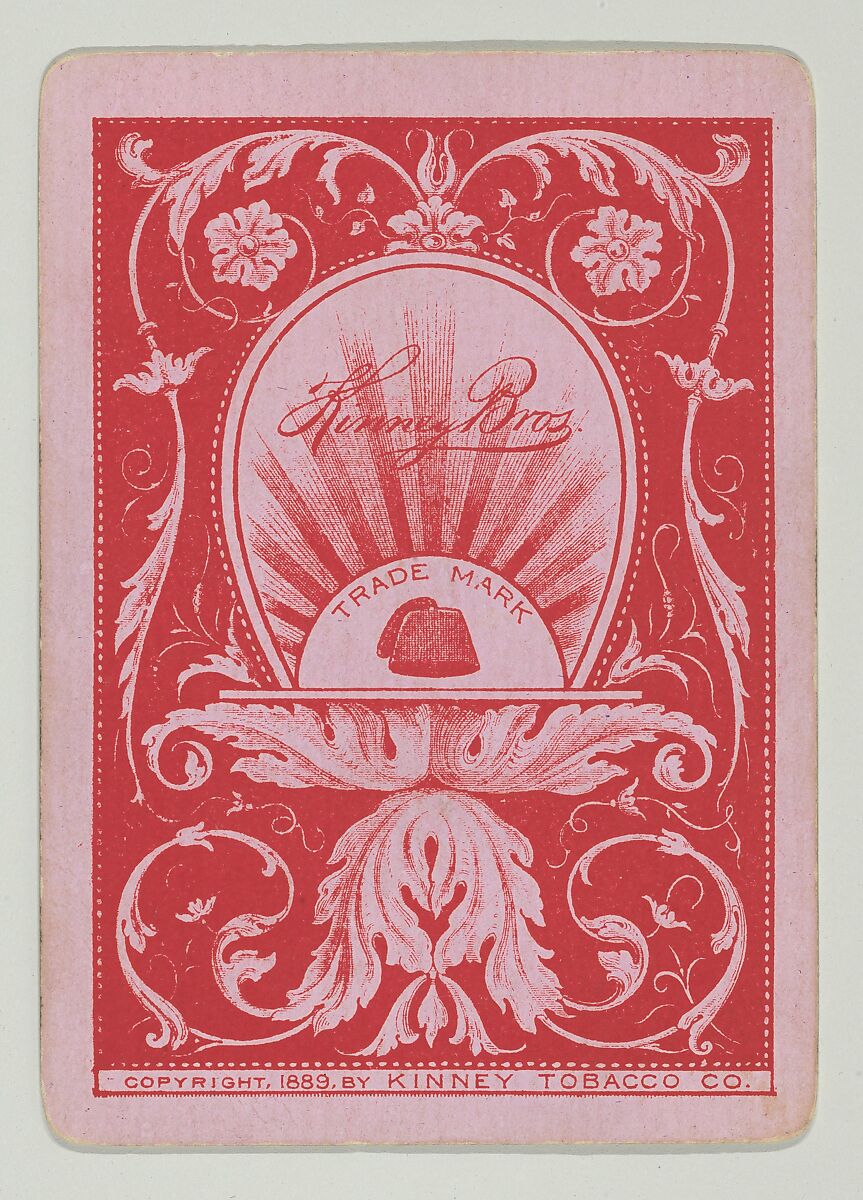 Harlequin Series 2, a set of playing cards issued as premiums by Kinney Brothers Tobacco, Kinney Brothers Tobacco Company, Commercial color lithographs