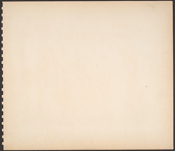 [Front Flyleaf], Rudy Burckhardt (American (born Switzerland), Basel 1914–1999 Searsmont, Maine), Paper 