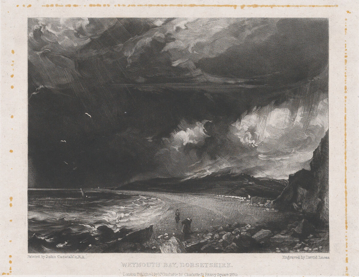 Weymouth Bay, David Lucas (British, Geddington Chase, Northamptonshire 1802–1881 London), Mezzotint on chine collé; second state of six 