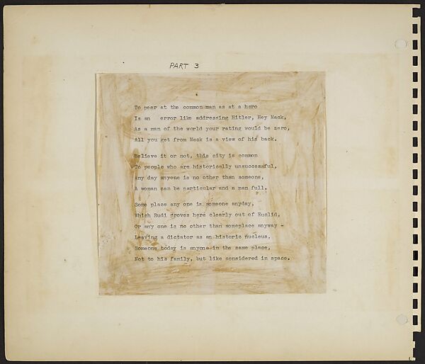 [Poem Page], Rudy Burckhardt (American (born Switzerland), Basel 1914–1999 Searsmont, Maine), Ink on paper 