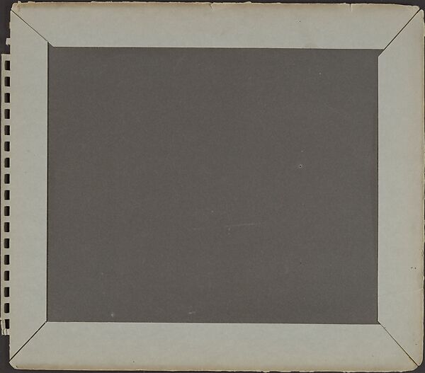 [Back Cover], Rudy Burckhardt (American (born Switzerland), Basel 1914–1999 Searsmont, Maine), Grey paper-covered board