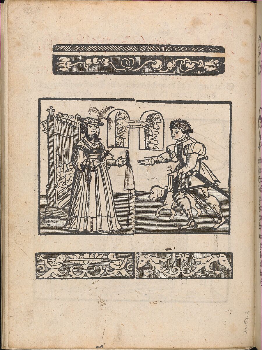 New Modelbüch allen Nägerin u. Sydenstickern (title page verso, 1v), Hans Hoffman (German, active Strasbourg, 1556), Woodcut 