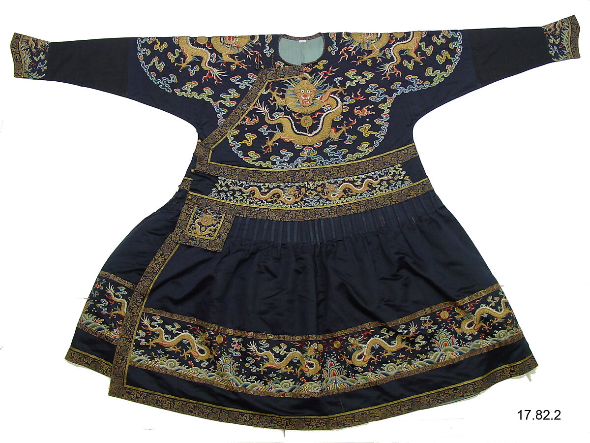 Robe of State, Silk and metallic thread embroidery on silk satin, China 