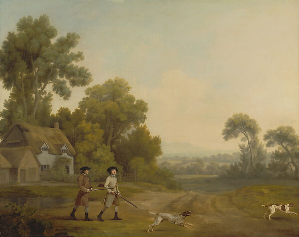 Two Gentlemen Going a Shooting, George Stubbs (British, Liverpool 1724–1806 London), Oil on canvas 