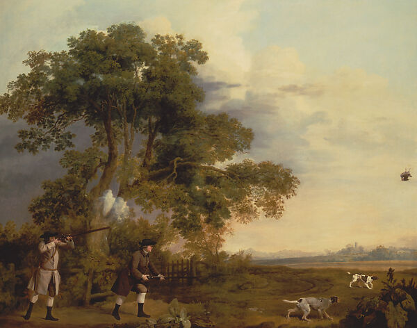Two Gentlemen Shooting, George Stubbs (British, Liverpool 1724–1806 London), Oil on canvas 