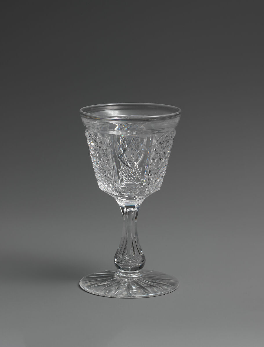 Medium drinking vessel, Brooklyn Flint Glass Company (American, Brooklyn, New York, 1824–1868), Glass, American 