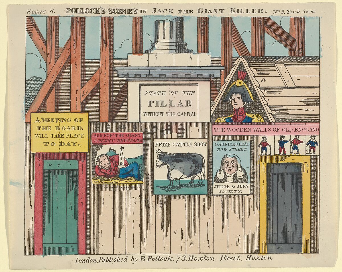 Scene 8, from Jack and the Giant Killer, Scenes for a Toy Theater, Benjamin Pollock (British, 1857–1937), Lithograph 