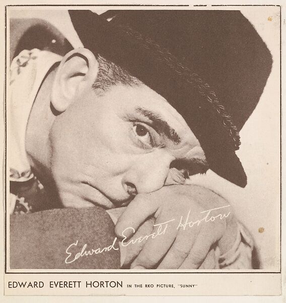 Edward Everett Horton, bakery card from the Film Celebrities series (D31), issued by the Ward Baking Company, Issued by Ward Baking Company, Commercial photolithograph 