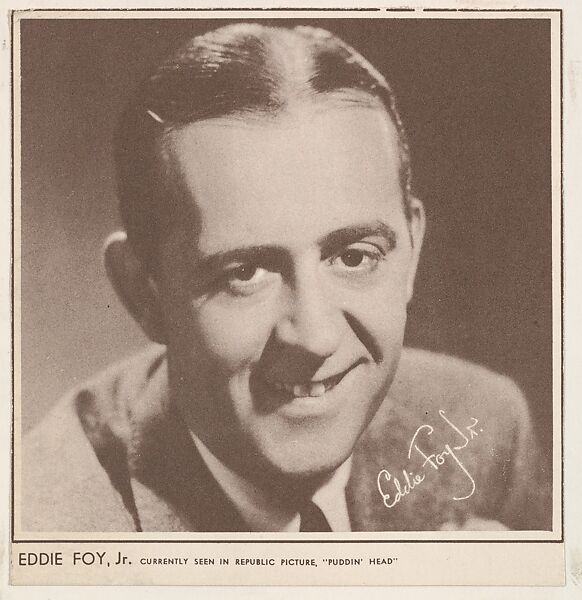 Eddie Foy Jr., bakery card from the Film Celebrities series (D31), issued by the Ward Baking Company, Issued by Ward Baking Company, Commercial photolithograph 