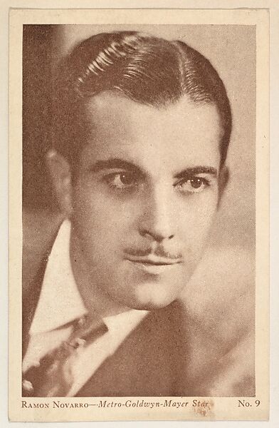 Ramon Novarro, No. 9, bakery card from the Film Stars series (D32), issued by the Drake Brothers Bakery, Issued by Drake Brothers Bakery, Commercial photolithograph 