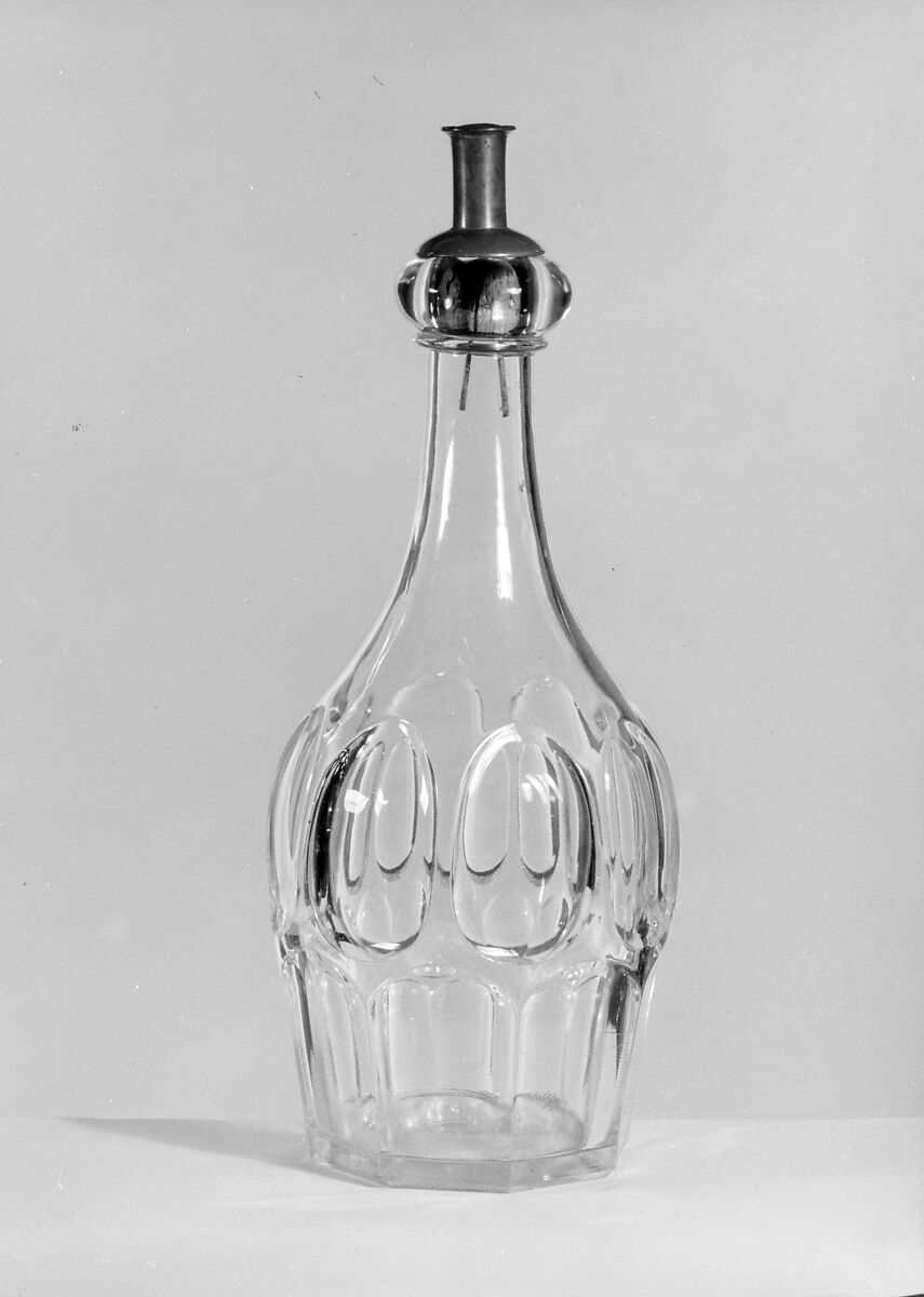 Quart Decanter, Pressed glass, American 