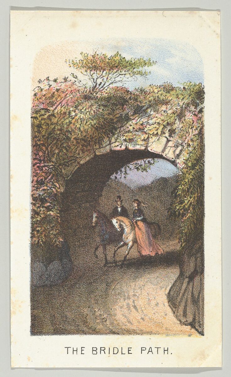 The Bridle Path, from the series, Views in Central Park, New York, Part 2, Louis Prang &amp; Co. (Boston, Massachusetts), Color lithograph 
