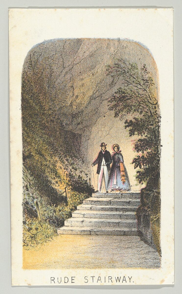 Rude Stairway, from the series, Views in Central Park, New York, Part 2, Louis Prang &amp; Co. (Boston, Massachusetts), Color lithograph 