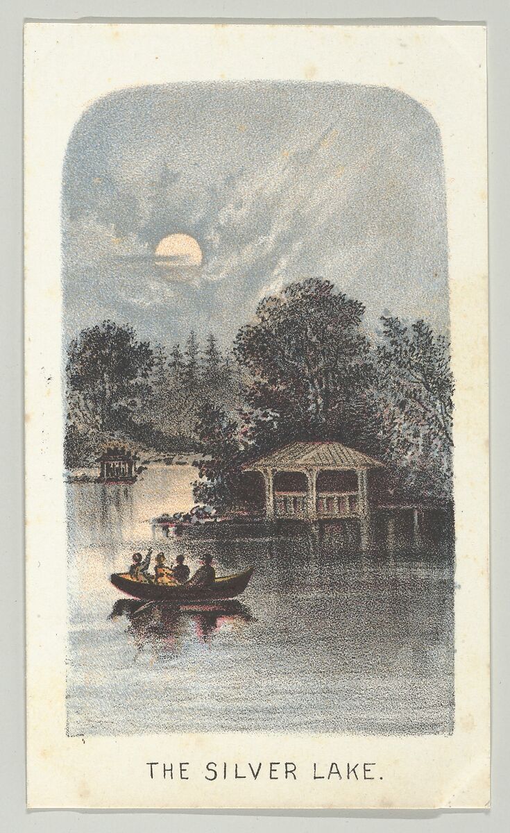 The Silver Lake, from the series, Views in Central Park, New York, Part 2, Louis Prang &amp; Co. (Boston, Massachusetts), Color lithograph 