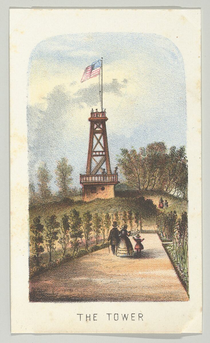 The Tower, from the series, Views in Central Park, New York, Part 2, Louis Prang &amp; Co. (Boston, Massachusetts), Color lithograph 