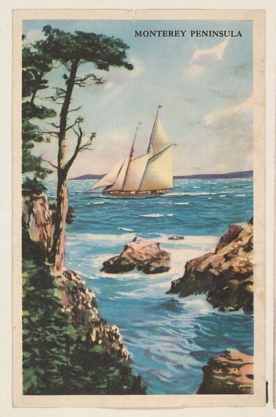Monterey Peninsula, bakery card from the Nature's Splendor series (D39-7), issued by Bell Bakeries, Inc., Issued by Bell Bakeries, Inc., Commercial color lithograph 