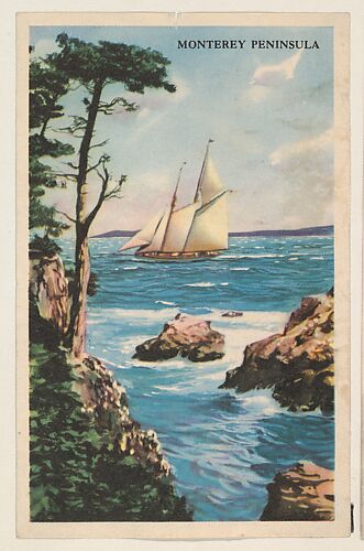 Monterey Peninsula, bakery card from the Nature's Splendor series (D39-7), issued by Bell Bakeries, Inc.