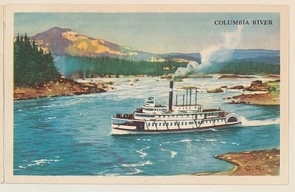 Columbia River, bakery card from the Nature's Splendor series (D39-7), issued by Bell Bakeries, Inc.