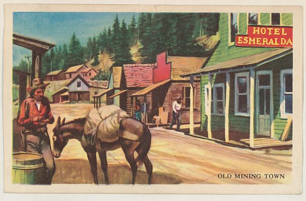 Old Mining Town, bakery card from the Nature's Splendor series (D39-7), issued by Bell Bakeries, Inc., Issued by Bell Bakeries, Inc., Commercial color lithograph 