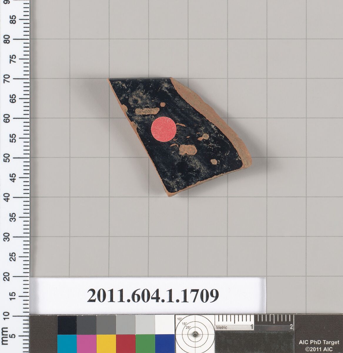 Terracotta rim fragment of a kylix (drinking cup), Terracotta, Greek, Attic