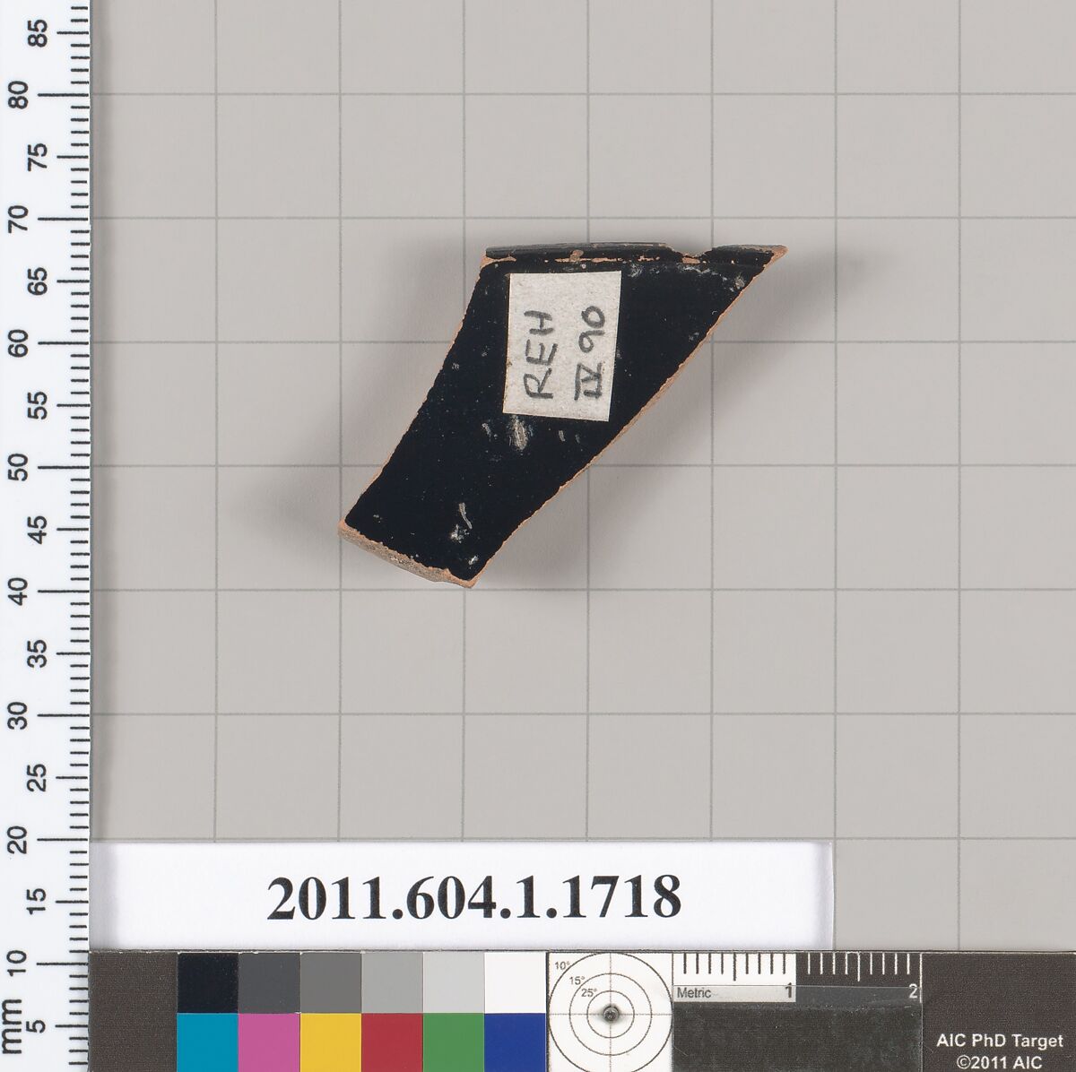 Terracotta rim fragment of a kylix (drinking cup), Terracotta, Greek, Attic