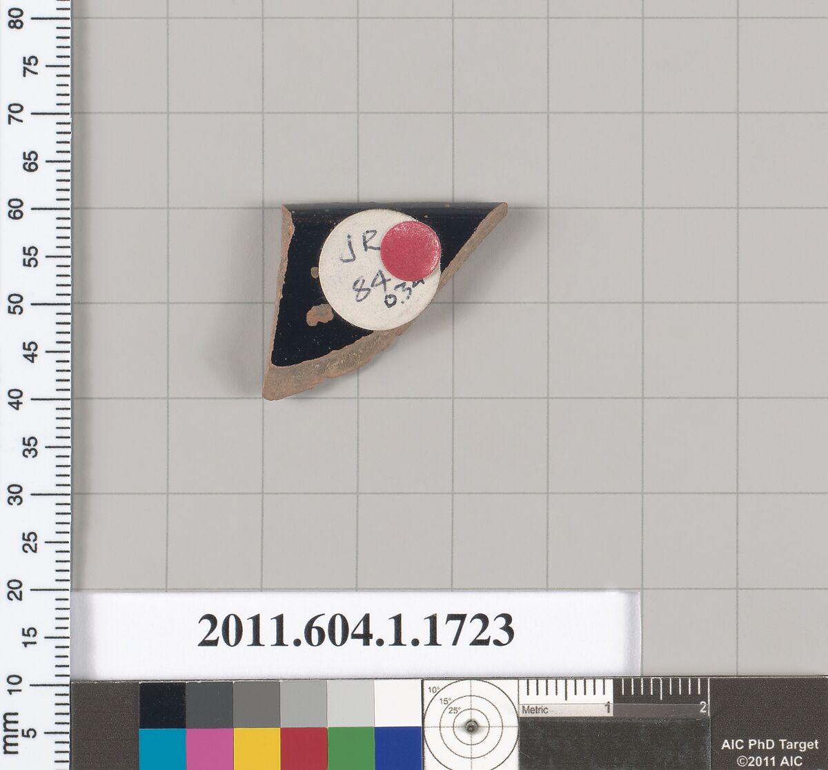 Terracotta rim fragment of a kylix (drinking cup), Terracotta, Greek, Attic