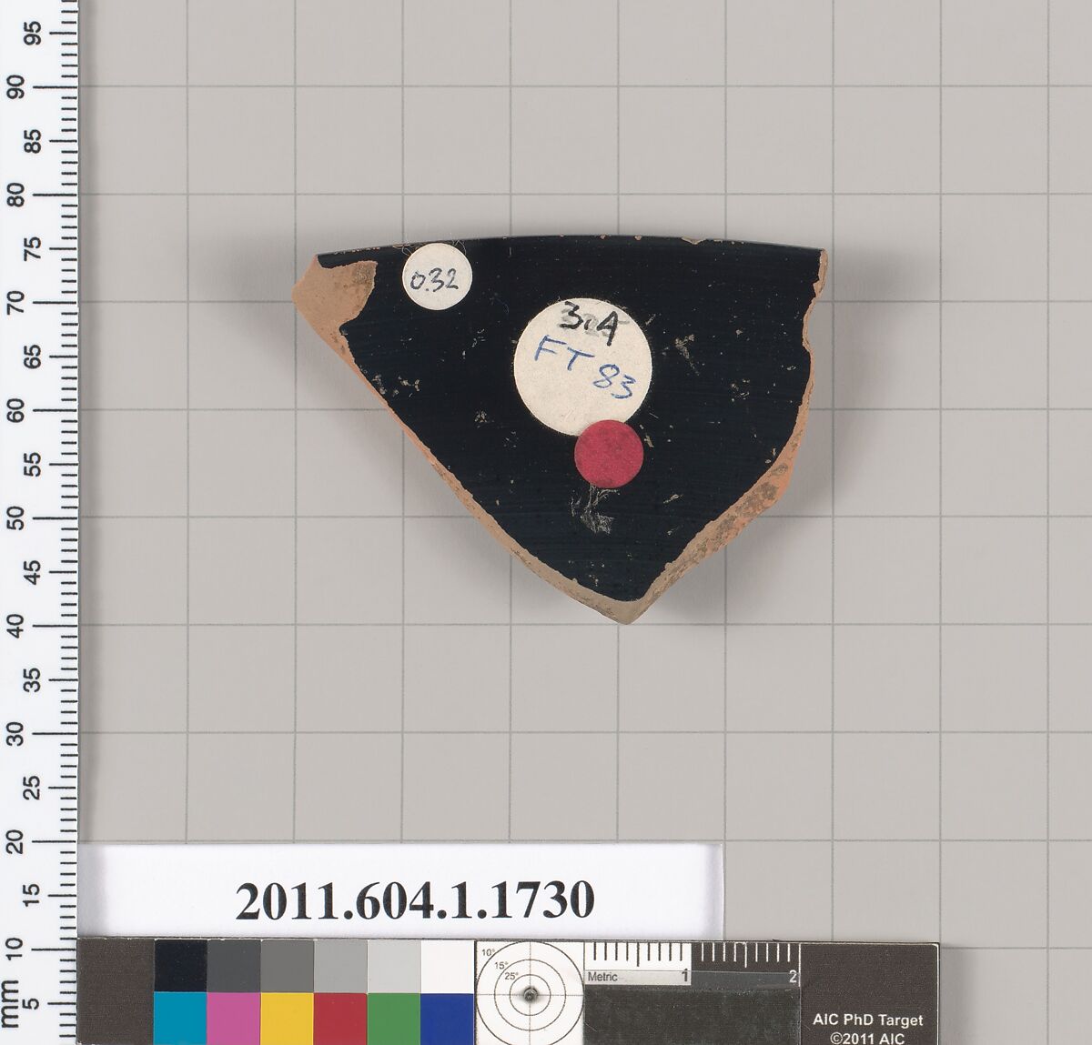 Terracotta rim fragment of a kylix (drinking cup), Terracotta, Greek, Attic
