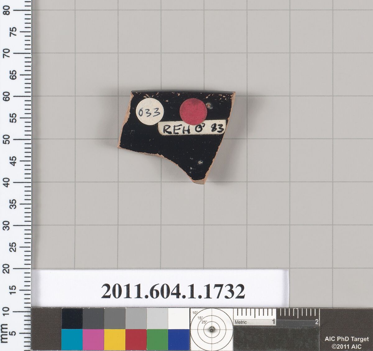Terracotta rim fragment of a kylix (drinking cup), Terracotta, Greek, Attic