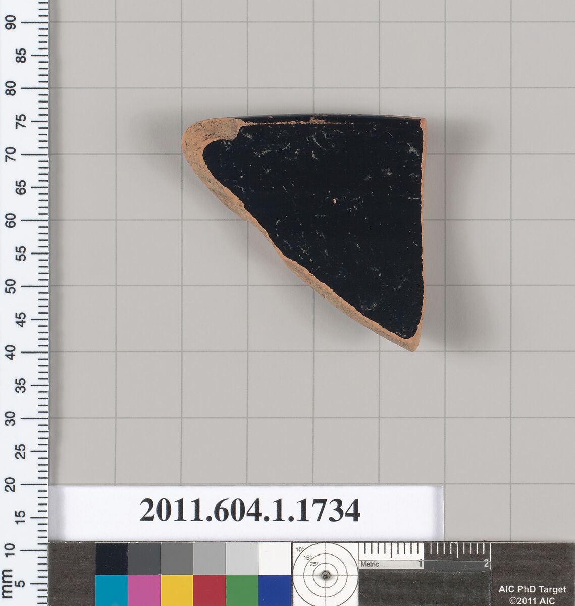 Terracotta rim fragment of a kylix (drinking cup), Terracotta, Greek, Attic