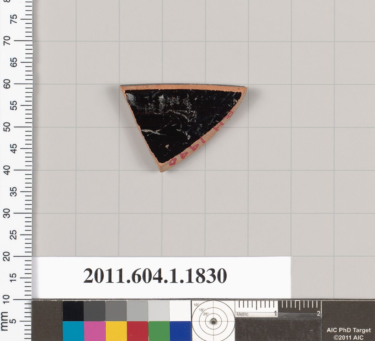 Terracotta rim fragment of a kylix (drinking cup), Terracotta, Greek, Attic